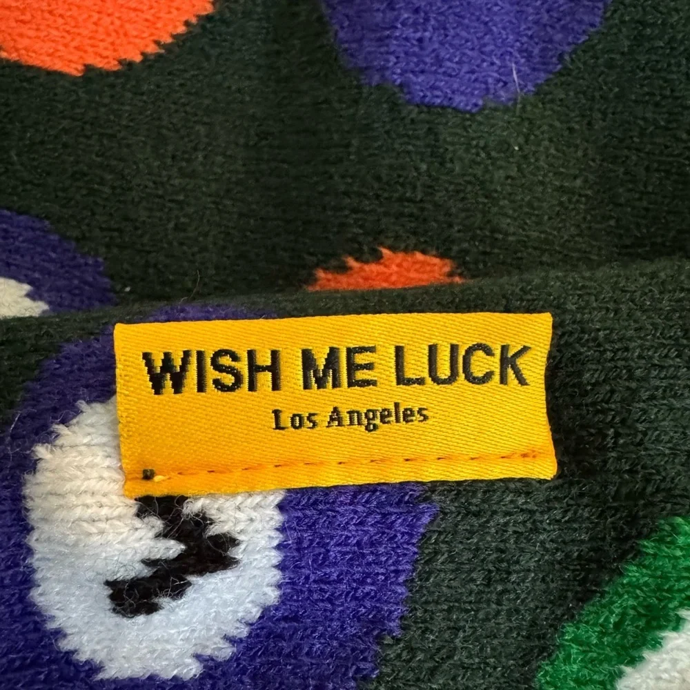 Urban Outfitters Wish Me Luck Billiard Pool Ball Knit Scarf and Beanie Set New